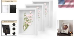 Sturdy 8×10 Shadow Box Frames with Glass Front – Perfect for Wall Display