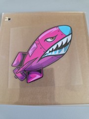 Pink UV DTF Angry Bomb Decal Waterproof 3in Tall Made In USA