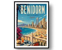 Benidorm Travel Poster Print, Wall Decor