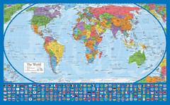 Equal Earth World Map Poster – Map Design Shows Continents at True Relative Size