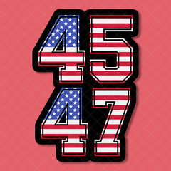 Trump Election 45 47 Sticker | Waterproof | Bumper Decal | Buy 4 Get 30% OFF