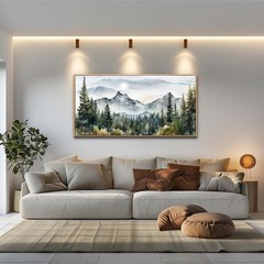 Wood Framed Wall Art For Living Room Large Wall Decor For Office Bedroom Pict…
