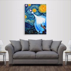 Dragon Ball Z Starry Night Portrait Framed Canvas Print Wall Art (Ready To Hang)
