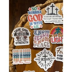 25 Waterproof Stickers Religious Sticker Set Christian Stickers Faith Stickers