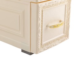 6Tier Bathroom Floor Cabinet, Vertical Storage Unit with Drawers and Casters