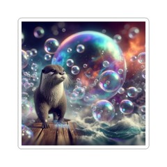 Sticker Dreamy Otter in Bubble Universe 2×2 3×3 4×4 6×6