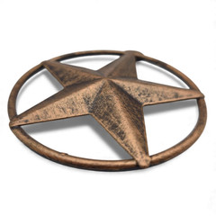 Tiny Metal Wall Star Brushed Copper With Hanging Loop Light Weight 3″