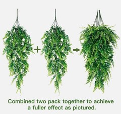 1-3X Artificial Hanging Plant Vines Fake Ivy Ferns Outdoor Wedding Garland Decor