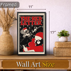 Art Deco Wall Art Framed 11×17 The Red Letter Vintage Poster Print Decor Gift