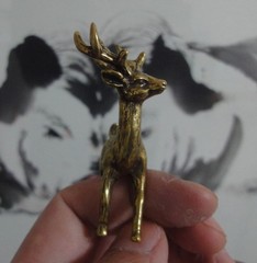 Vintage Style Solid Brass Casting Deer Animal Figurine Statue for Home Decor