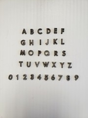 Metal Letters and Numbers Miniature 5/16 inch Straight Font price per letter*