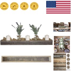 Country Rustic Barnwood Table Decor 35.5″L – Perfect for Planter & Organizing