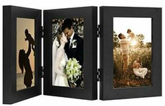 4×6 Three Picture Frame Trifold Hinged with 3 Openings Family Picture Collage