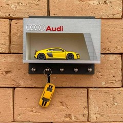 Audi Dealership Wall Key Hook Rack Exclusive Handmade Homage (Non-Official Item)