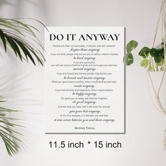Inspirational Canvas Wall Art Motivational Do It Anyway Quote Canvas Print Posit