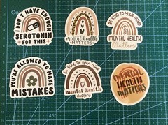 Mental Health Awareness Stickers Decals Lot 6 Random