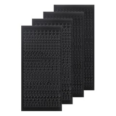 4 Sheets Alphabet Letter Sticker Black Upper Lower a to Z Self Adhesive