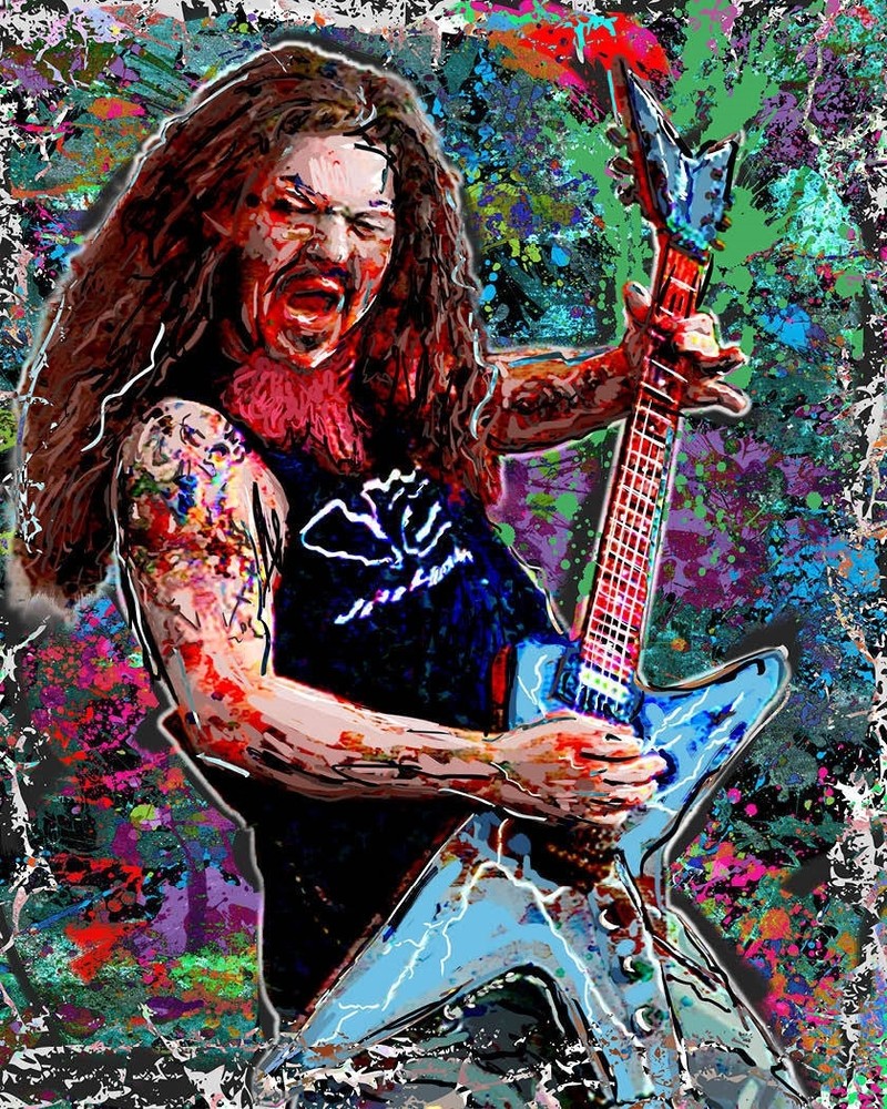Dimebag Darrell Art Print, Pantera Canvas, Dimebag Poster