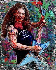 Dimebag Darrell Art Print, Pantera Canvas, Dimebag Poster