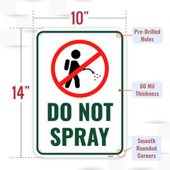 2PC Do Not Spray Sign, 14 X 10 Inches – Aluminum – No Spray Pesticide Sign