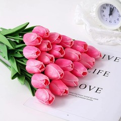 10Pcs Artificial Tulips Latex Fake Flower Bouquet Real Touch Wedding Party Decor