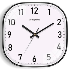 Small Wall Clock, 8 Inch Silent Non Ticking Battery Operated Clock, Square