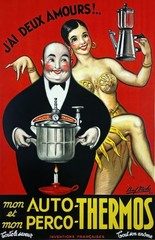 14246.Wall Decor Poster.Vintage Interior Art.J’ai Deux Amours Thermos Coffee Ad