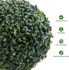35/45 in Artificial Milan Ball Tree Indoor Outdoor Faux Topiary No Watering