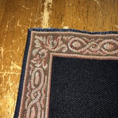 Woven Tapestry Panel Floral Floreale B Black with Border 19” X 19″ Special Order