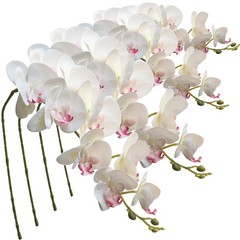 9 Heads Artificial Phalaenopsis Flowers 4 Pcs Artificial Orchid Flowers 42 in…