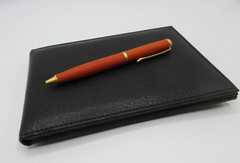 Photo Frame Leather Bifold holds TWO 4×6″ Photos Horizontal Graphic Image $125