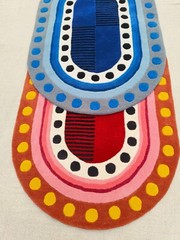Irregular Shape Rugs Handmade 100% Woolen Hand Tufted For Home Decoration