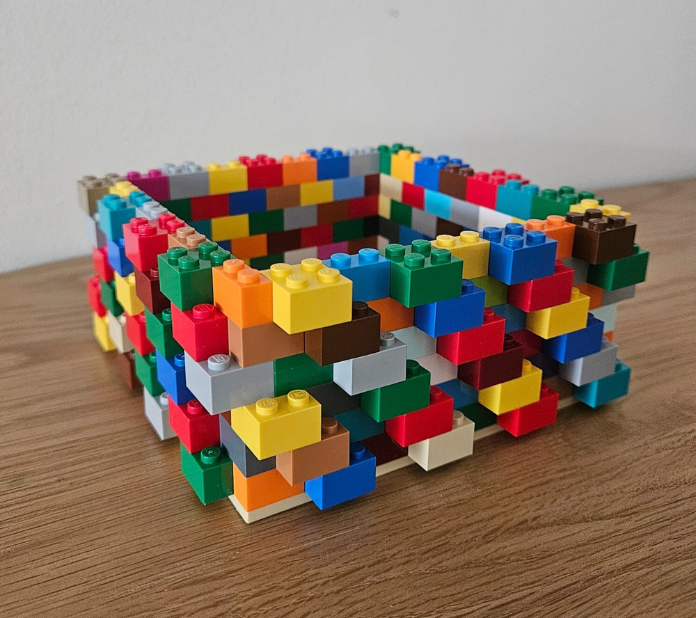 LEGO Handmade Multipurpose 6” Square Bowl Made Using 100% Authentic Legos