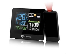 Dr. Prepare Projection Alarm Clock for Bedrooms with Indoor &Outdoor Temperature