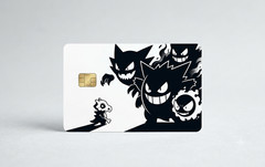 Minimalist Pokemon Black and White Gengar Debit Card Credit Card Skin Sticker