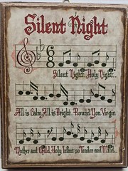 Silent Night Wooden Sign – 10 x 8 Inches With Wall Hanger
