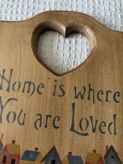 Home Is Where You Are Loved Wood Sign Home Decor Farmhouse Handpainted