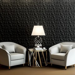 10PCS 3D Wall Panels Diamond Design Textured Accent PVC Wall Background Decor