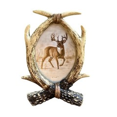 Rustic Deer Antler Look 4×6 Photo Frame Cabin Lodge Hunting Decor