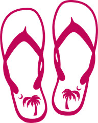 Flip Flops Vinyl Art Decal Sticker Car Truck RV Door Window Wall Laptop Tablet