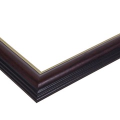 ArtToFrames 1.25″ Custom Poster Frame Brown Mahogany and Gold Slope 4447 Large