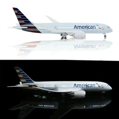 18 inch Boeing 787 Airplane Model American Airlines W/ LED Light Wheel Gifts