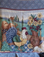NOS Vtg Signed 65×48″ Debbie Mumm Throw Blanket 100% Cotton. Hen Farm Honey Bees