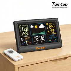 LED Digital Alarm Clock Snooze Calendar Thermometer Hygrometer Weather Station