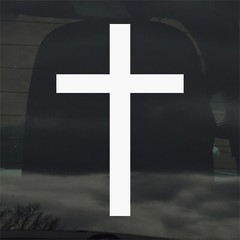 Christian Cross Vinyl Sticker Decal Car Window Laptop Jesus Church Bible Gift