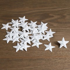 1-Inch, White Mini Metal Barn Star Home Decorative Accents,Metal Stars for Cr
