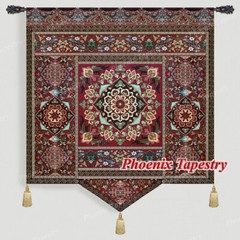 Moroccan Style III Tapestry Wall Hanging Jacquard Weave Art 100% Cotton 55″x67″