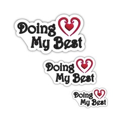 Doing My Best Vinyl Sticker Motivational Quote Heart Sticker Cute Positive Decal