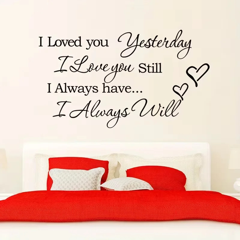 Love Quote Wall Sticker Self-Adhesive Wall Stickers Bedroom Entryway Living Room