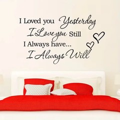 Love Quote Wall Sticker Self-Adhesive Wall Stickers Bedroom Entryway Living Room